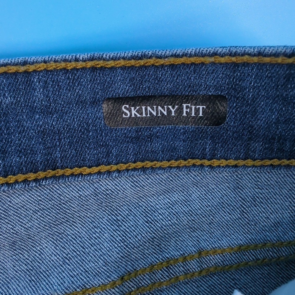 Judy Blue Skinny Fit Distressed Leopard Patch Jeans Medium Wash JB8265MD 7/28 - Picture 3 of 14